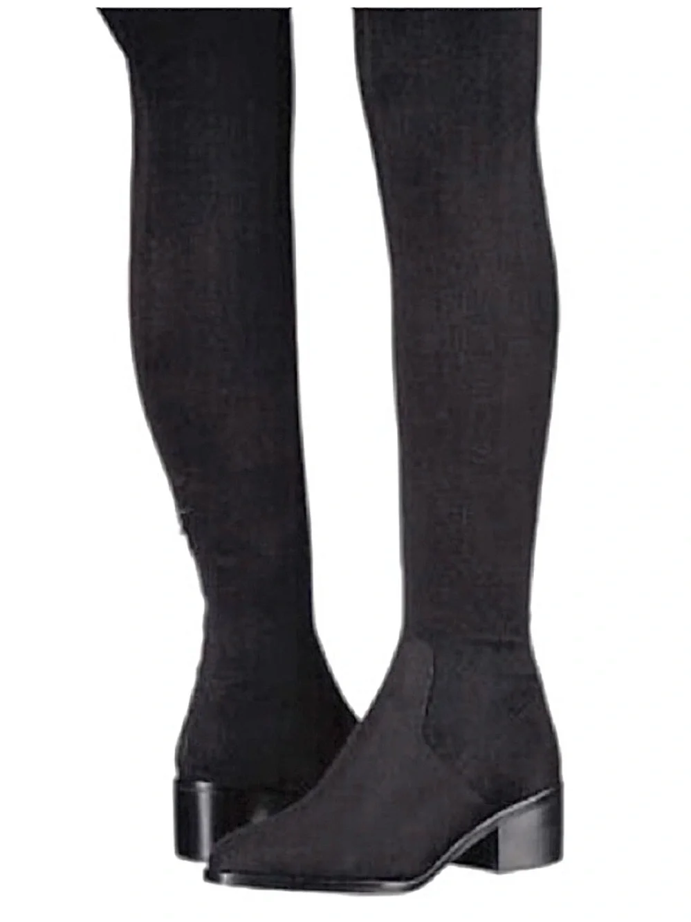 Steve Madden Georgette Over the Knee Block Heel Faux Suede Black Boot, 7.5, NWOB